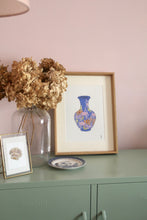 Load image into Gallery viewer, Coral Vase on Blue Art Print. 100% Profits Donated to Blue Ventures

