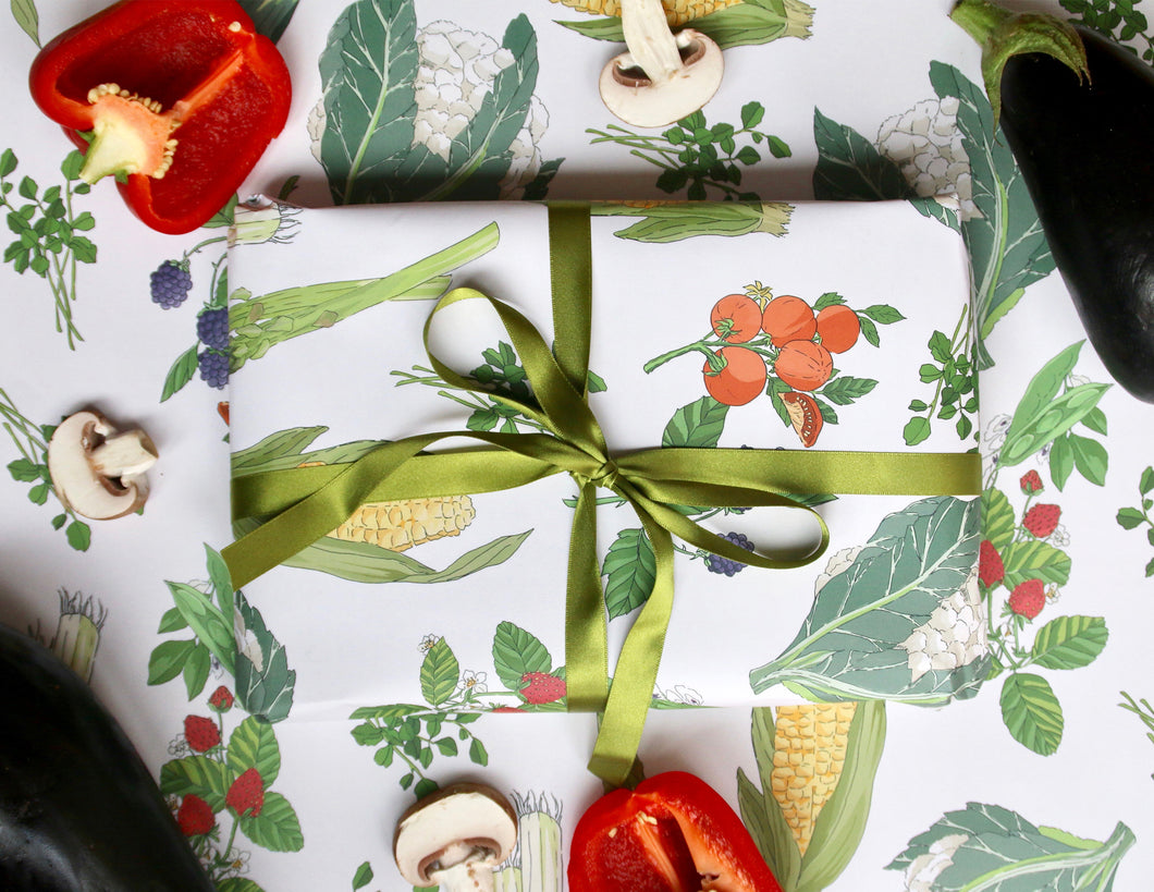 Vegetable Party Illustrated Gift Wrap