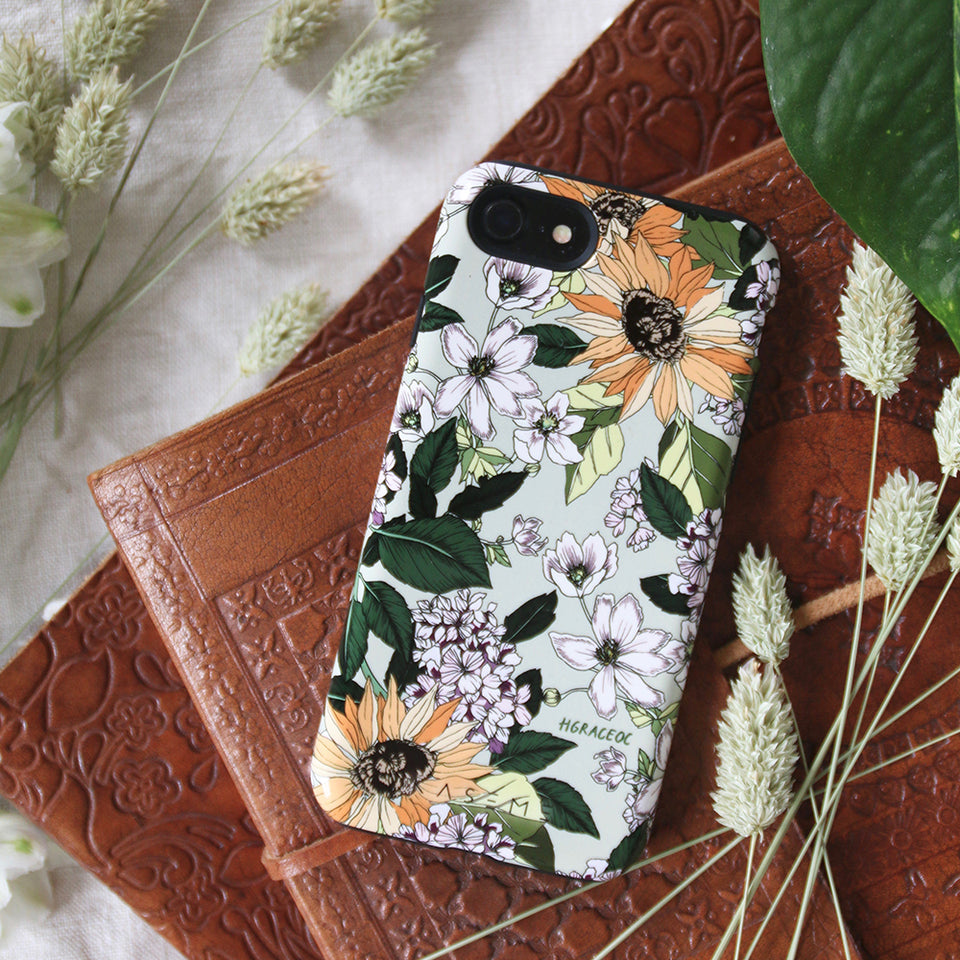 sunflower phone case design by Hannah Grace