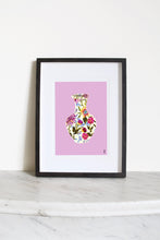 Load image into Gallery viewer, English Garden Vase on Pink Art Print
