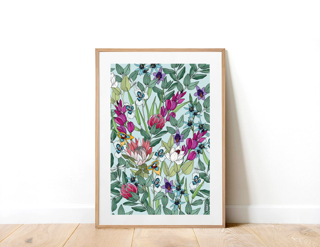 South African Flora Art Print