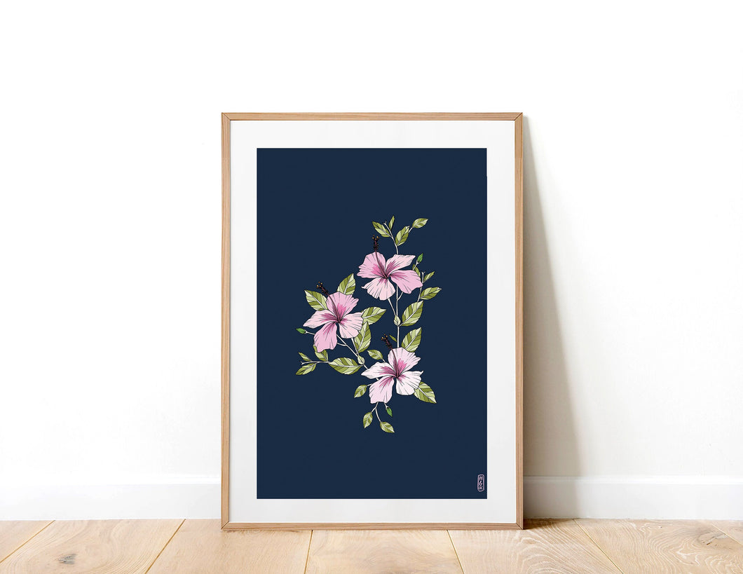 Hibiscus Flower Tropical Art Print