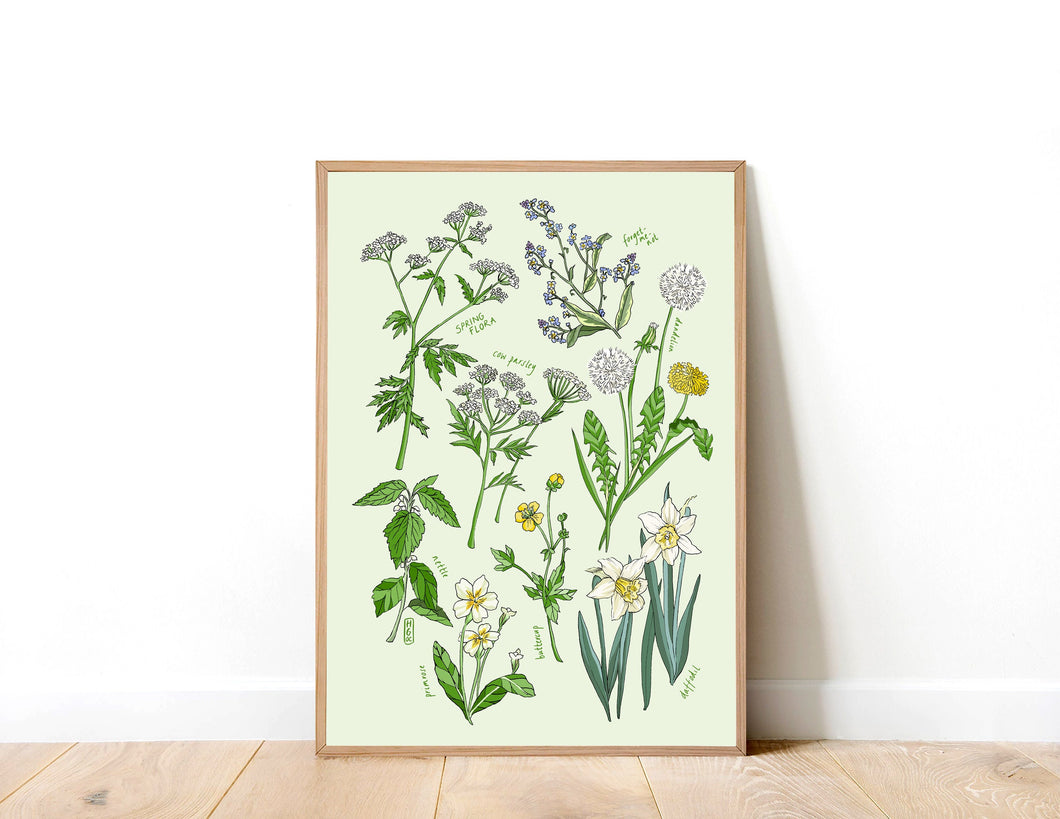 Spring Flowers Print Art Print