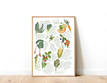 Load image into Gallery viewer, British Seasonal Produce Guide Art Print
