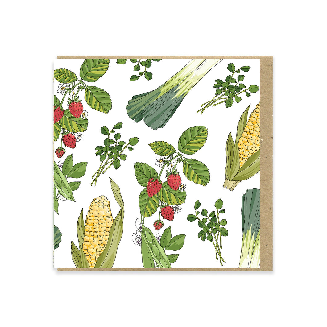 Vegetable Party Greeting Card