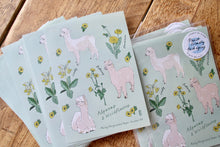 Load image into Gallery viewer, Alpacas &amp; Wildflowers Recyclable Paper Sticker Set
